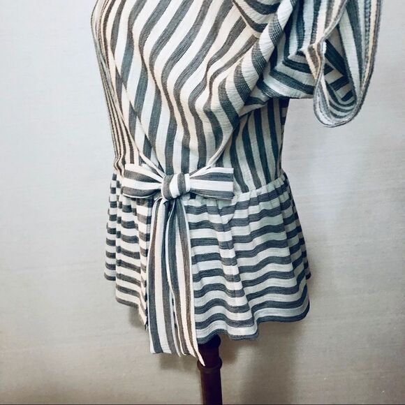 DKNY FAUX WRAP PEPLUM TOP - Picture 7 of 12